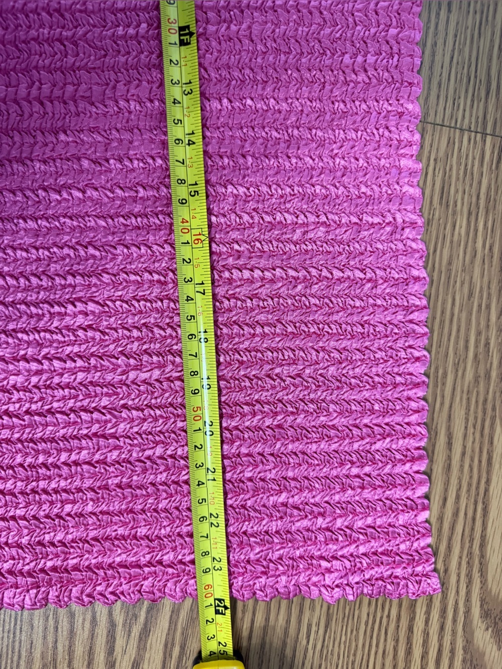 Dress Barn NWOT Career Hot Pink Crinkle-Gorgeous Sheen-Sleeveless Stretchy Top - Picture 5 of 8